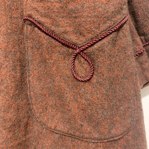 VINTAGE BELTED WOOL ROBE HOUSE COATS SIZE M - Picture 11 of 12